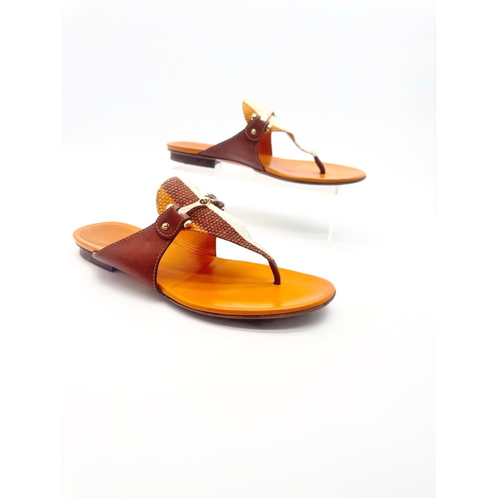 Gucci Mustard Yellow Suede Horsebit Thong Sandals Women’s 7.5B - Picture 9 of 9
